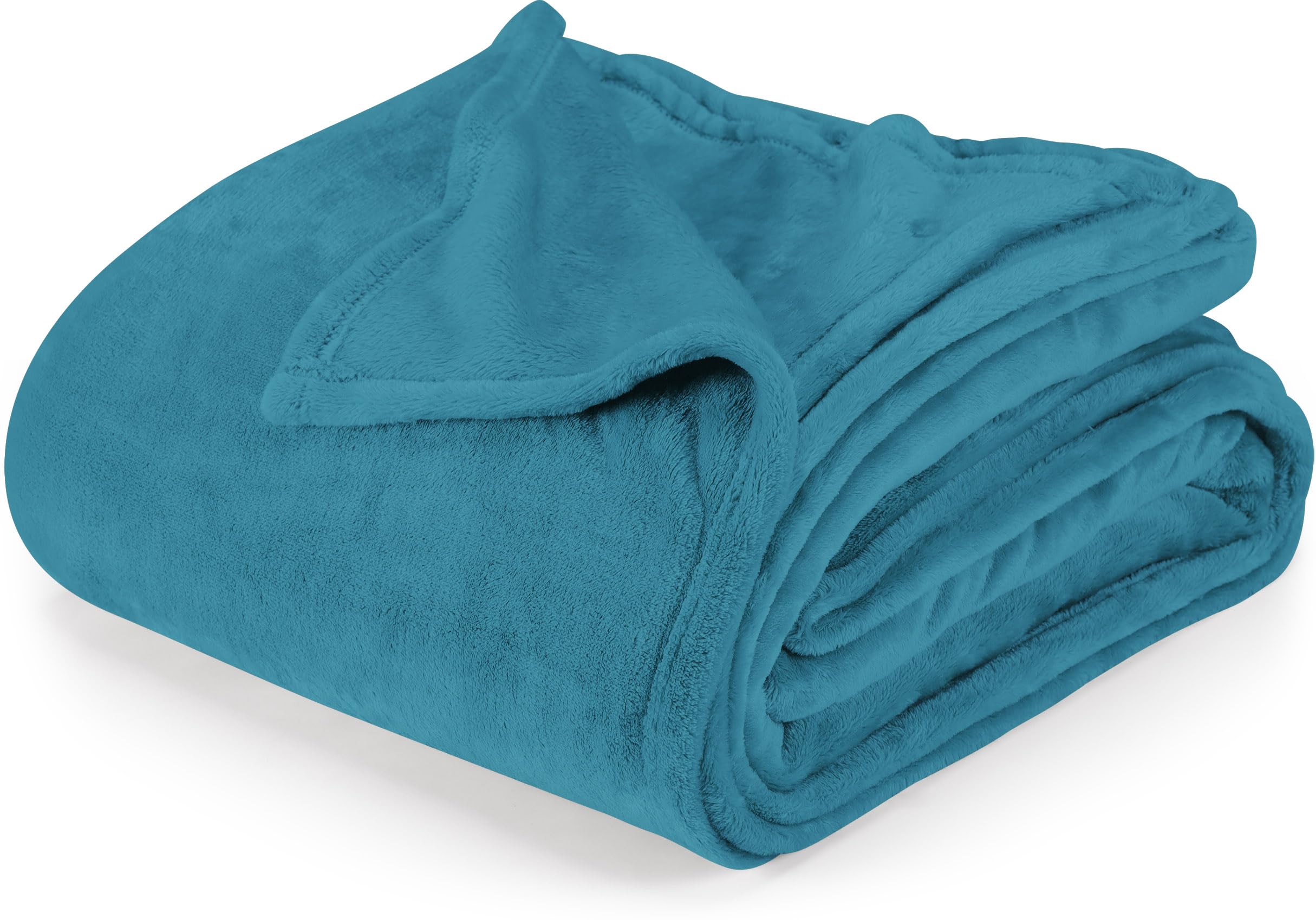 Utopia Bedding Turquoise Fleece Blanket Twin Size Lightweight Fuzzy Soft Anti-Static Microfiber Bed Blanket (90X66 Inch)