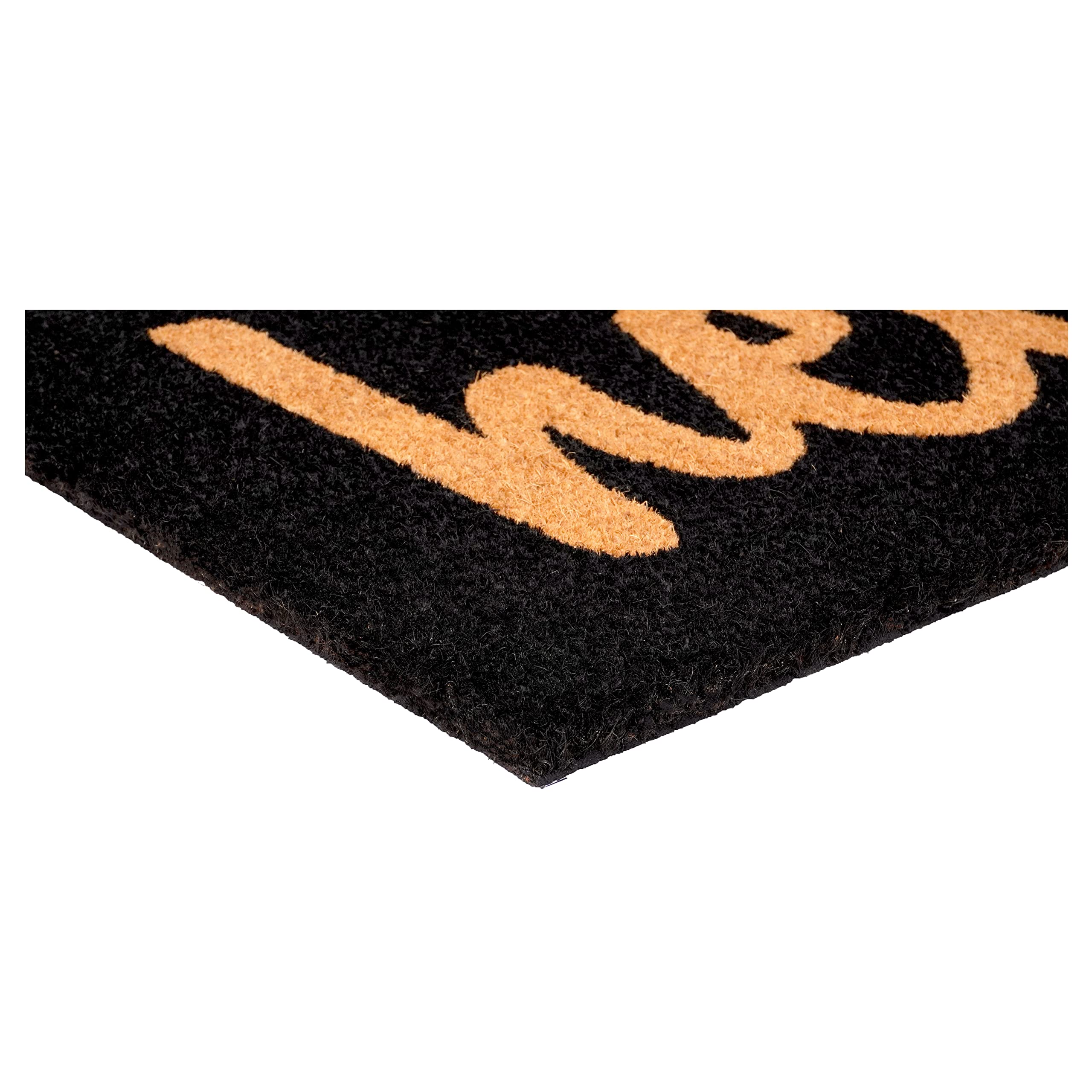Calloway Mills Script Hello Doormat (Black/Natural, 24' X 48')