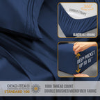 Abeero Home Full Size Bed Sheets Cooling - Luxury Hotel Sheet Set - Soft Sheet With Elastic Corner Strap - Deep Pocket Microfibe