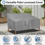 Outdoorlines Outdoor Waterproof Patio Loveseat Couch Cover - Uv Resistant Patio Sofa Furniture Covers Weatherproof Heavy Duty Glider Covers For Outdoor Furniture, 58Wx32.5Dx31H Inches, Gray