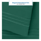 Nestl Hunter Green Rv Queen Sheets – Super Soft Rv Short Queen Sheets For Rv Camper, 6 Piece 1800 Microfiber Fitted Rv Sheets, Double Brushed Rv Bed Sheets Set, Camper Sheets And Pillowcases