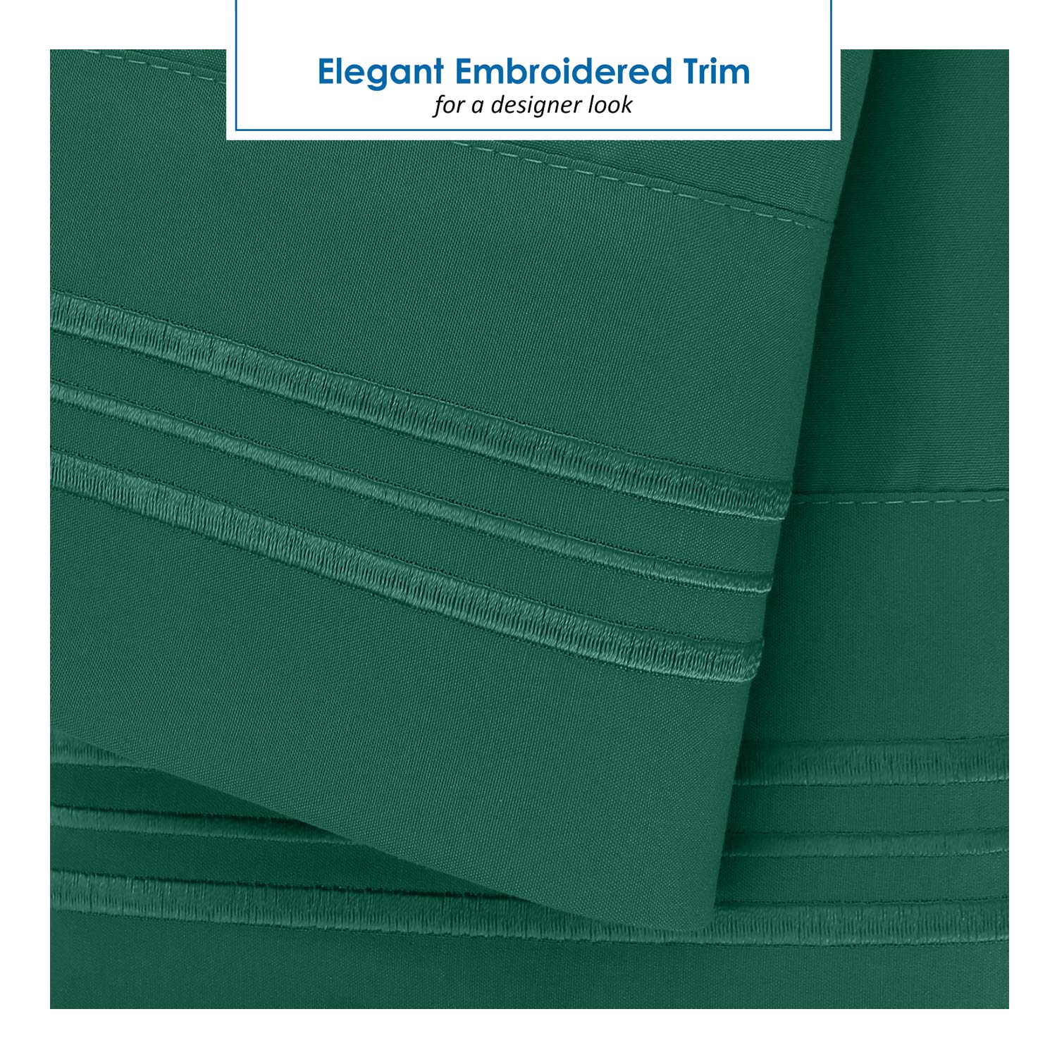Nestl Hunter Green Rv Queen Sheets – Super Soft Rv Short Queen Sheets For Rv Camper, 6 Piece 1800 Microfiber Fitted Rv Sheets, Double Brushed Rv Bed Sheets Set, Camper Sheets And Pillowcases
