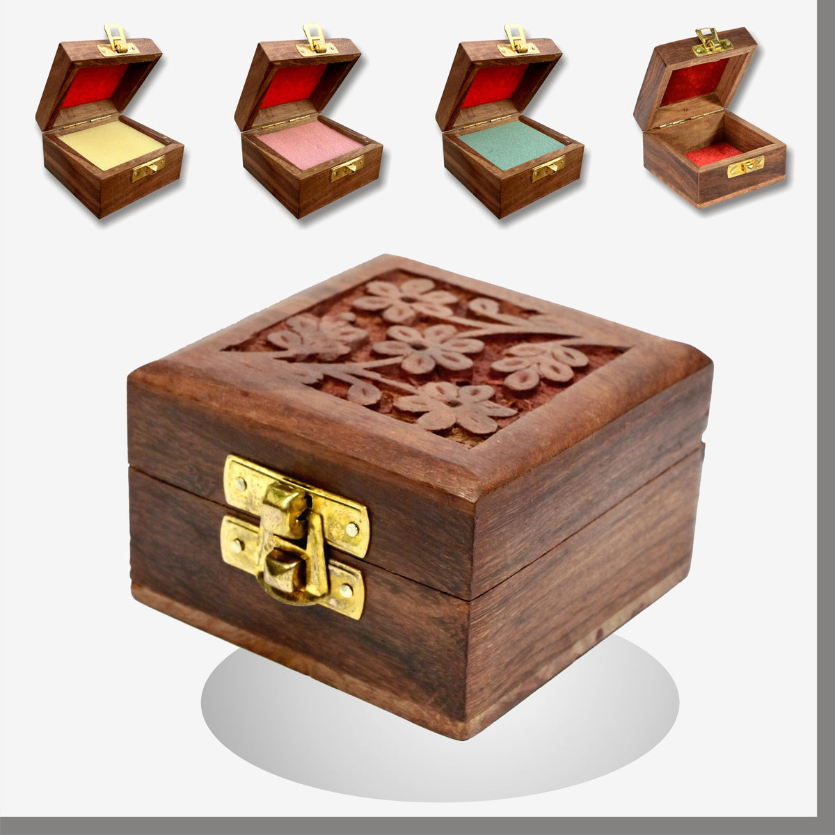 MPIRE Handicraft Wooden Mini Storage Box Small
