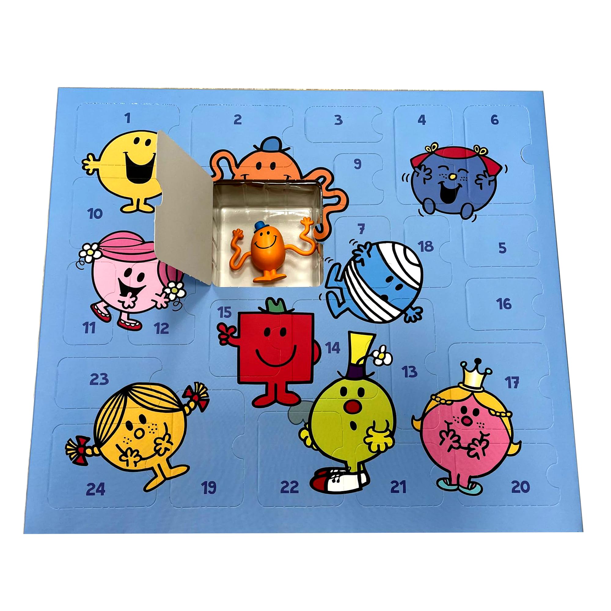 The Original Mr. Men & Little Miss Advent Calendar 2024 Collectible Cartoon Toys For Boys And Girls, 12 Figurines + 12 Cool Gift