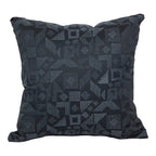 Blazing Needles Square Polyester Jacquard Throw Pillow, 17", Nina Jet