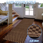 Freadem Runner Rugs 2' X 61' Indoor Outdoor Carpet Runner, Area Rugs With Anti-Slip Rubber Backing For Aisle Hallway Balcony Gar
