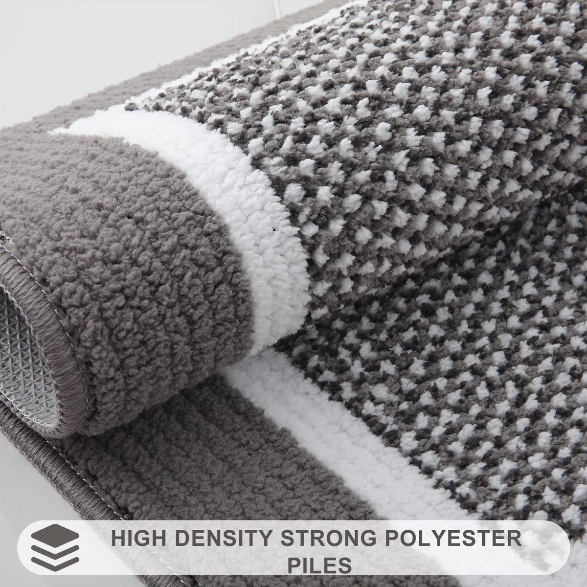 Colorxy Indoor Door Mat, Non-Slip Absorbent Resist Dirt Entrance Mat, Sturdy Low-Profile Inside Floor Carpet Mats, Washable Front Entry Doormats For Entryway, 71''X47'', Grey