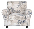 Searchi Stretch Sofa Cover Printed Couch Covers, Floral Pattern 2 Piece Armchair Slipcover With Separate Chair Cushion Cover, Washable Furniture Protector For Living Room(Armchair, Flower Shadow)