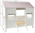 acme 37695F Spring Cottage Full Size Bed - White & Pink, 3 Piece