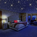 Glow in The Dark Stars for Ceiling or Wall Stickers - Glowing Wall Decals Stickers Room Decor Kit - Galaxy Glow Star Set and Sol