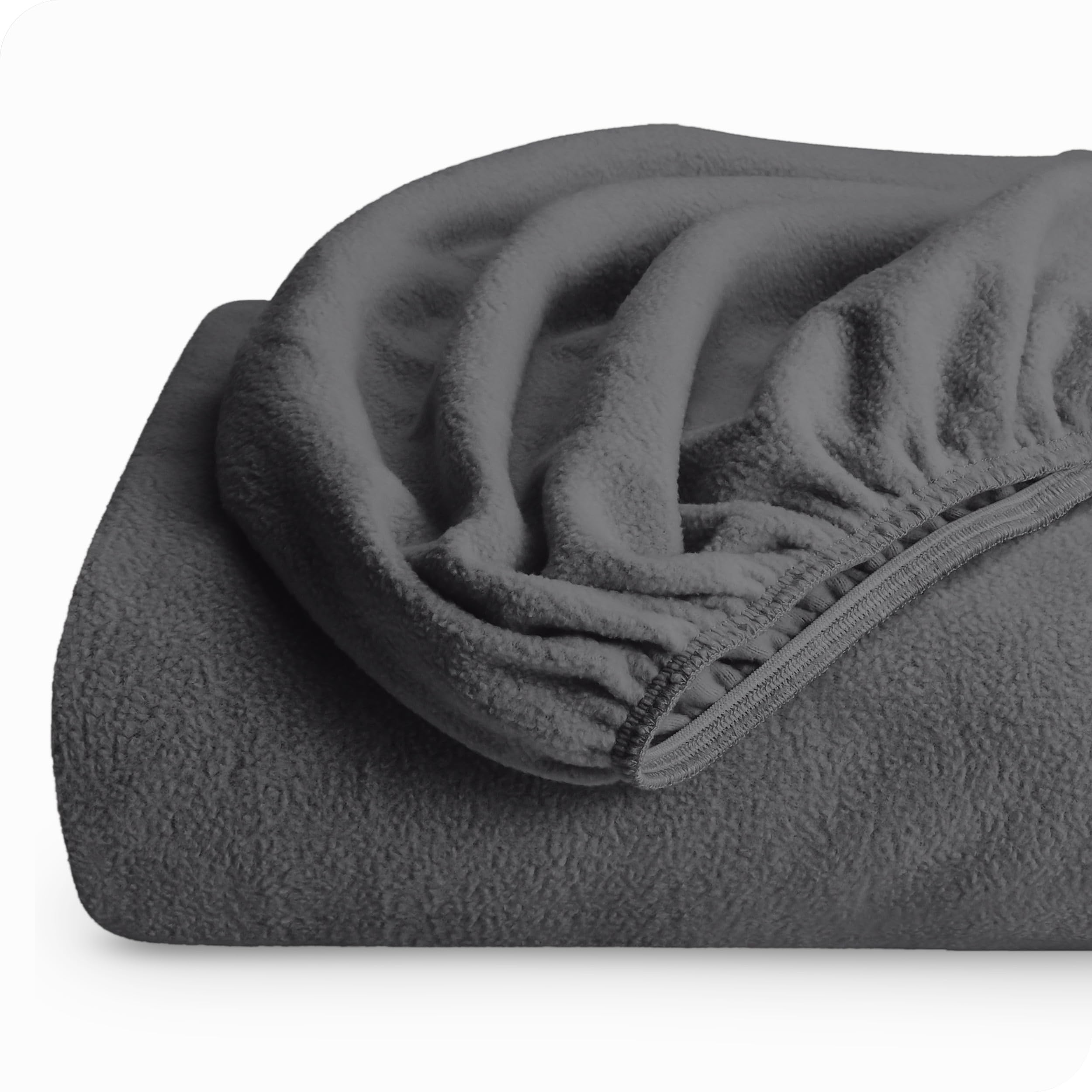 Bare Home Super Soft Fleece Fitted Sheet - King Size (2 Pack) - Extra Plush Polar Fleece, No-Pilling - Deep Pocket - All Season