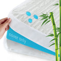 Mattress Topper Cover Protector Queen Size 2 Inch, 100% Waterproof Viscose Made From Bamboo Cooling Mattress Topper Encasement Z