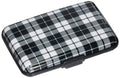 Aluminum Rfid Blocking Credit Card Holder For Men & Women - Cool Slim Metal Business Card Case (Plaid Pattern)