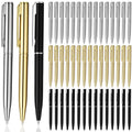 Teling 72 Pcs Small Ballpoint Pen Mini Pens Bulk 4 Inch Short Small Tiny Black Ink Ballpoint Writing Tool For Notebook Pockets S