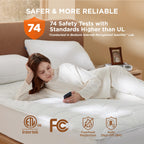 Bedsure Heated Mattress Pad Queen - Bed Warmer With Memory & Preheat Function, 12-Hour Timer & 10 Heat Settings With Dual Contro