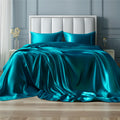 Bedsure Satin Sheets Queen Size - Similar To Silk Sheets, Silky Bedsheet, Luxury & Ultra Soft, Non-Fading & Wrinkle Free, Good For Hair & Skin, Gifts For Women, 4 Pieces, Teal