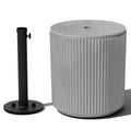 Veradek Umbrella Side Table - Outdoor Patio Table with Umbrella Hole for Porch/Patio | Durable Plastic-Concrete Material & Easy 