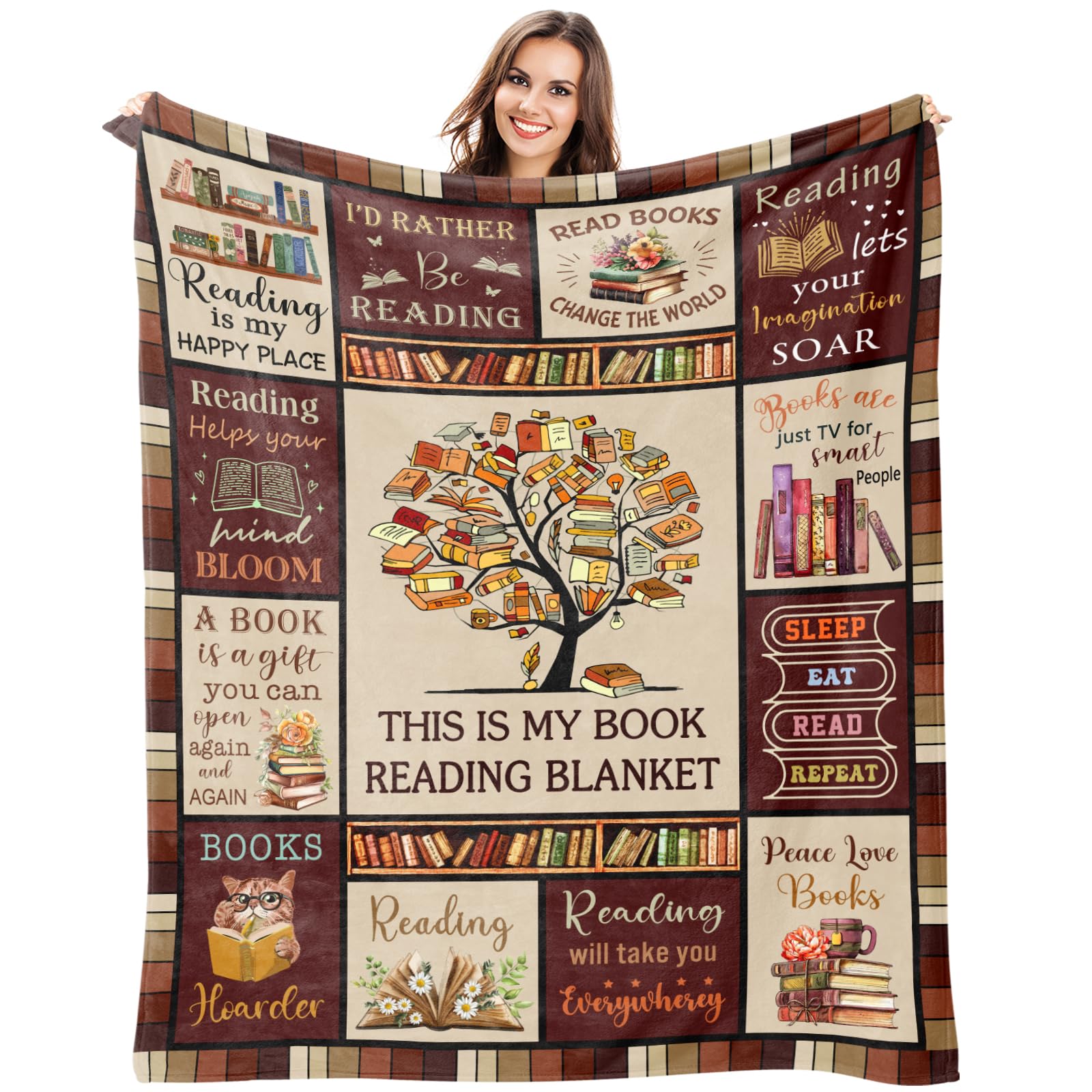 Book Lovers Gifts, Gifts For Book Lovers, Book Lover Gifts For Women, Book Blanket, Book Club Gifts, Reading Gifts, Gifts For Re