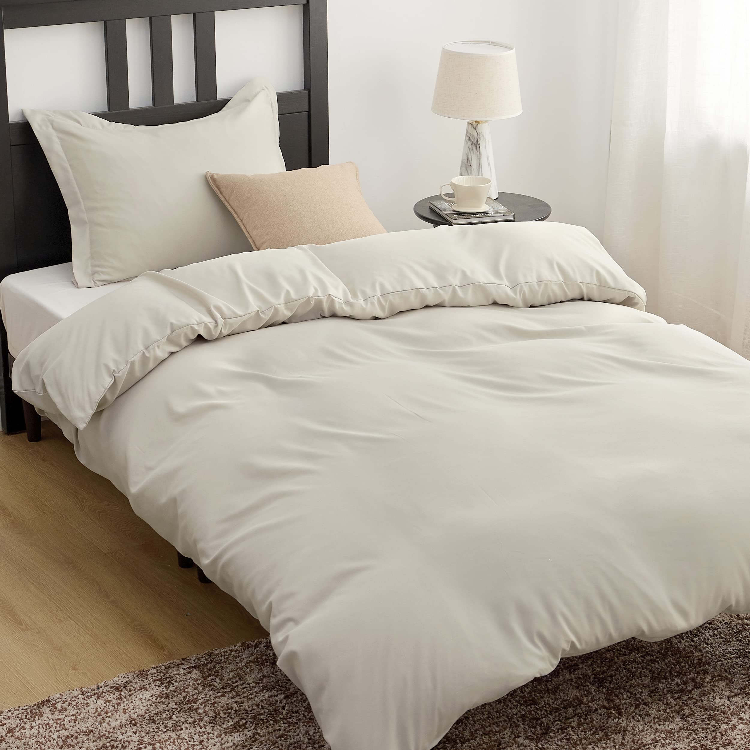 Bedsure Twin/Twin Xl Duvet Cover Kids - Soft Double Brushed Duvet Cover Twin, 2 Pcs, Includes 1 Kids' Linen Duvet Cover (68'X90