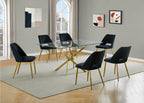 Best Quality Furniture D234-Sc226/7/8/9 Dining Set, 7-Piece, Black