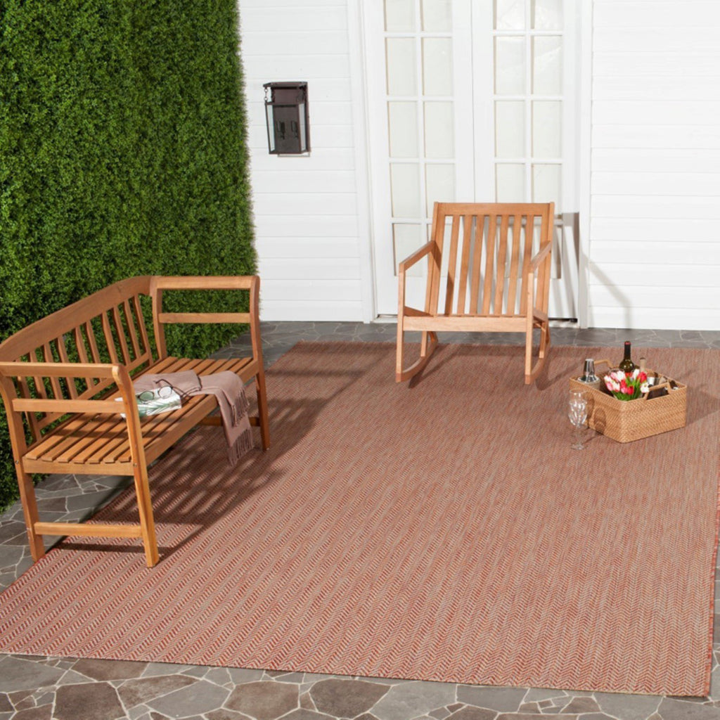 Safavieh Courtyard Collection Area Rug - 9' X 12', Grey & Navy, Non-Shedding & Easy Care, Indoor/Outdoor & Washable-Ideal For Pa