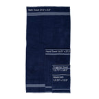 Lavish Home Rio 8 Piece 100% Cotton Towel Set - Navy