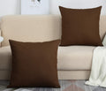 Tangdepot Handmade Decorative Solid 100% Cotton Canvas Throw Pillow Covers/Pillow Shams, (22'X22', Coffee)