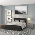 Flash Furniture Tribeca Queen Size Tufted Upholstered Platform Bed In Black Fabric