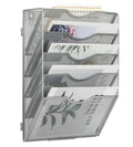 Easypag Mesh Wall File Holder Assemble Office Hanging File Organizer Magazine Rack For Papers And Document ,Silver
