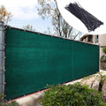 Royal Shade Custom Size 4' X 87' Green Fence Privacy Screen Windscreen Cover Netting Mesh Fabric Cloth - Cable Zip Ties Included