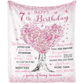 Mubpean 7 Year Old Girl Birthday Gifts Blanket 60'X50', Gifts For 7 Year Old Girls, 7 Year Old Girl Gifts, Birthday Gifts For