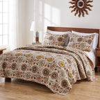 Greenland Home 2-Piece Andorra Quilt Set, Twin, Multicolor