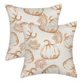 Fall Pillow Covers 22X22 Burnt Orange Pumpkin Decor Throw Pillows Case For Couch Maple Leaves Autumn Harvest Indoor Outdoor Deco