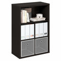 Furinno Cubicle Book Shelf, 5-Cube Bookshelf, Extra Thick Frame Cube Storage Organizer Bookcase with Closed Back, 15.3 x 29.9 x 