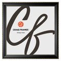 Craig Frames Victoria, 17x17 Picture Frame, Ornate Black and Gold