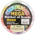 The Beadery Mega Bucket Of Bands, 8000Piece, Neon Multi