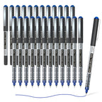 Shuttle Art Rollerball Pens, 25 Pack Blue Fine Point Roller Ball Pens, 0.5Mm Liquid Ink Pens For Writing Journaling Taking Notes