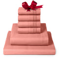 Mellanni Queen Sheet Set - 6-Piece Iconic Collection Bedding, (Including 4 Pillowcases), 16-Inch Deep Pocket, Easy Care, Extra Soft, Cooling Sheets, Brushed Microfiber - Coral