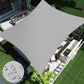 Ecoopts 5'X6' Waterproof Sun Shade Sail Rectangle Canopy Cover Uv Blockage For Outdoor Patio Pergola Backyard Garden (Light Gray