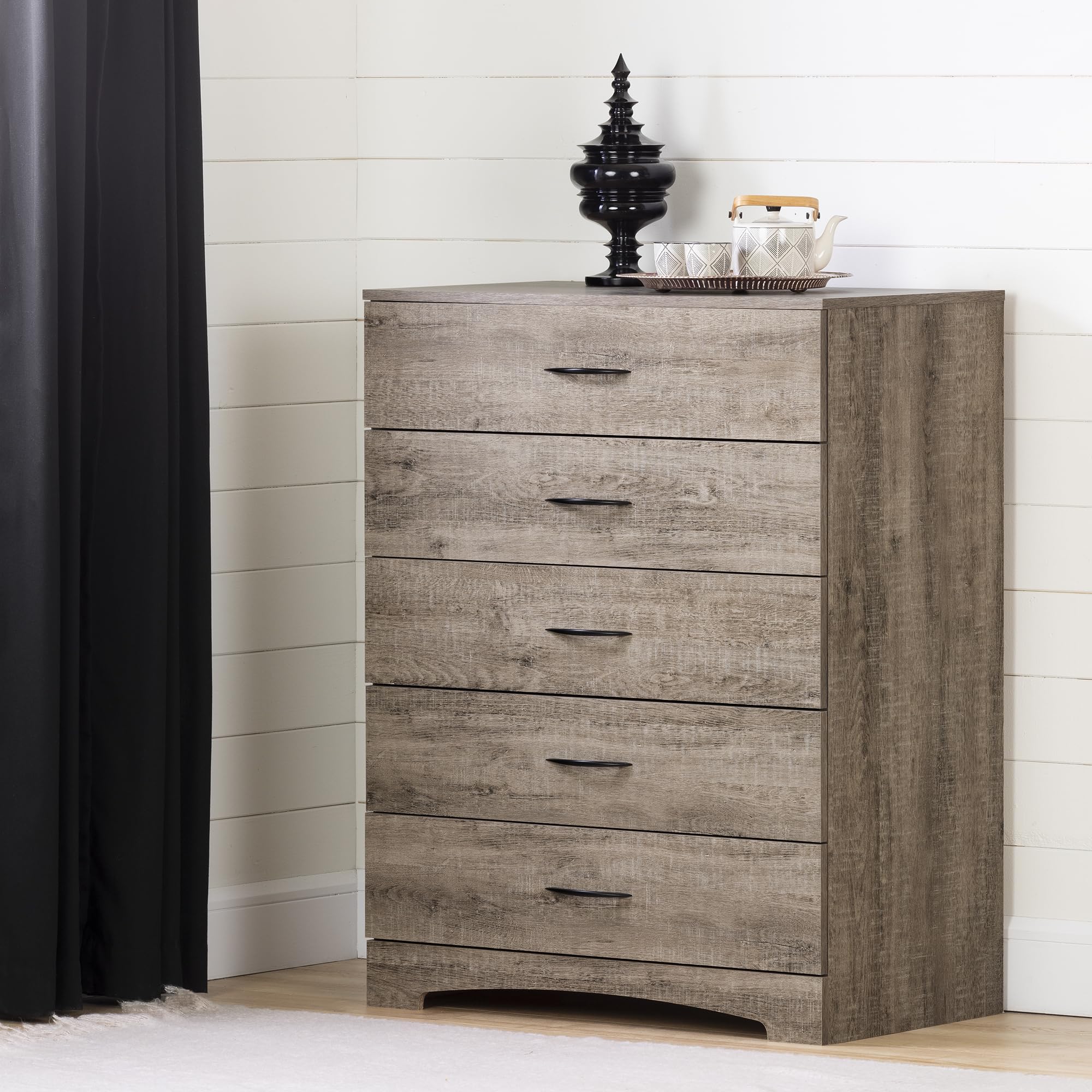 South Shore Step One 5-Drawer Chest Dresser, Weathered Oak
