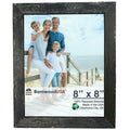 BARNWOODUSA | Farmhouse 8x8 Picture Frame | 1 1/2 inch Molding | 100% Reclaimed Wood | Rustic | Smokey Black