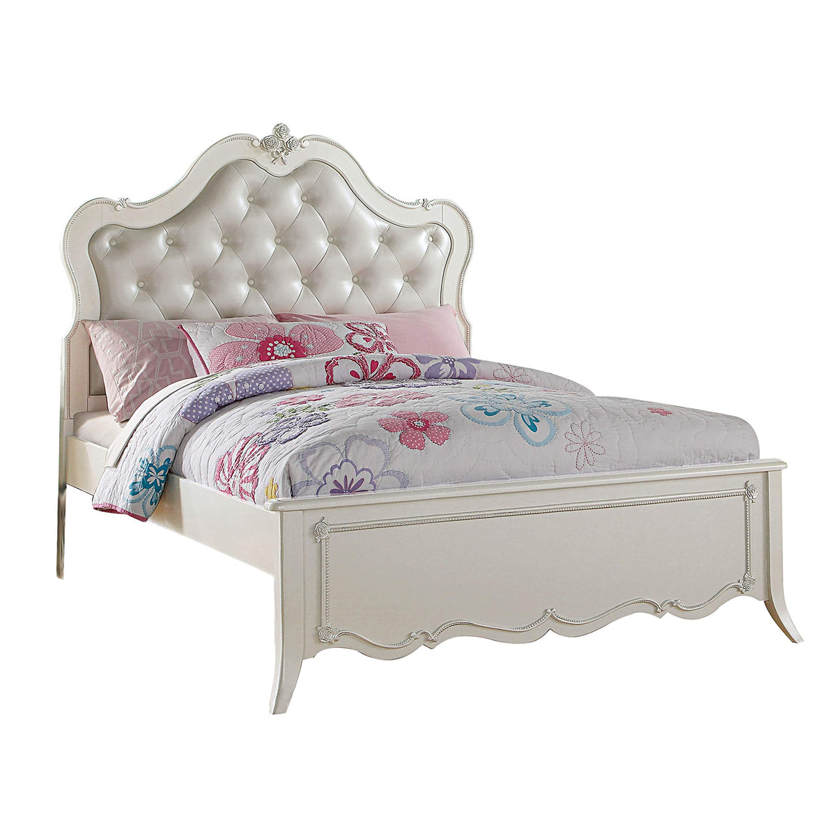 Acme Edalene Full Bed   Pearl White