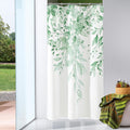 Gibelle Small Stall Shower Curtain 36 x 72, Narrow Half Mint Green Floral Shower Curtain for Bathroom, Watercolor Plant Eucalypt