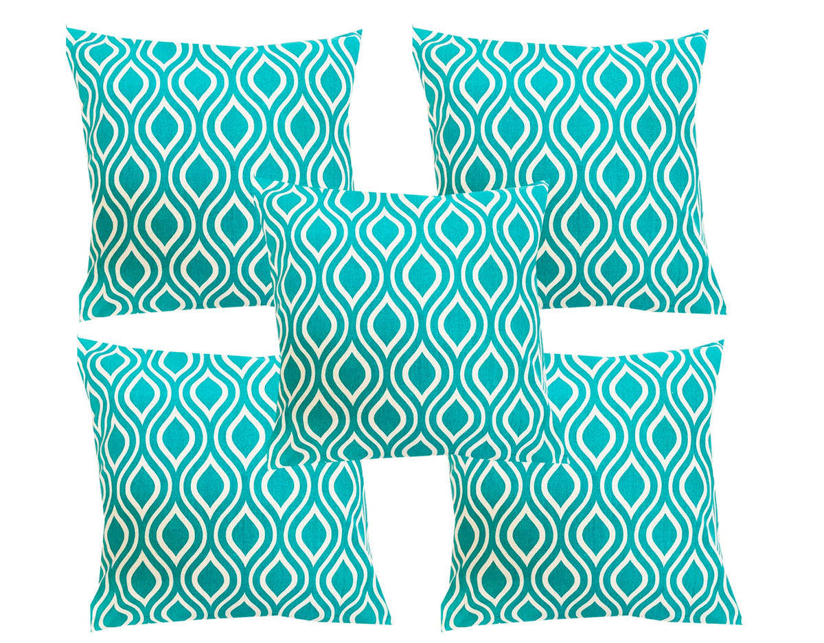 Pinkparrot Cotton Designer Decorative Throw Pillow Covers/Cushion Covers (16X16 Inches)  Set Of 5032