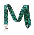 Tropical Ferns Print Lanyard Key Chain Id Badge Holder