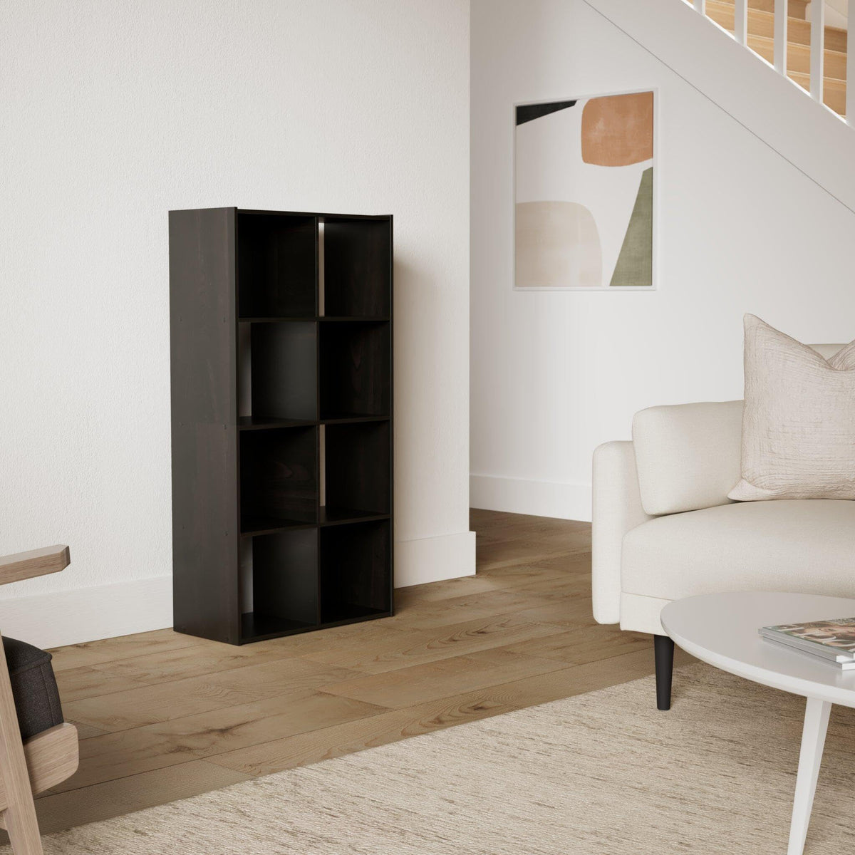 Furinno Pelli Cubic Storage Cabinet, 4x2, Espresso