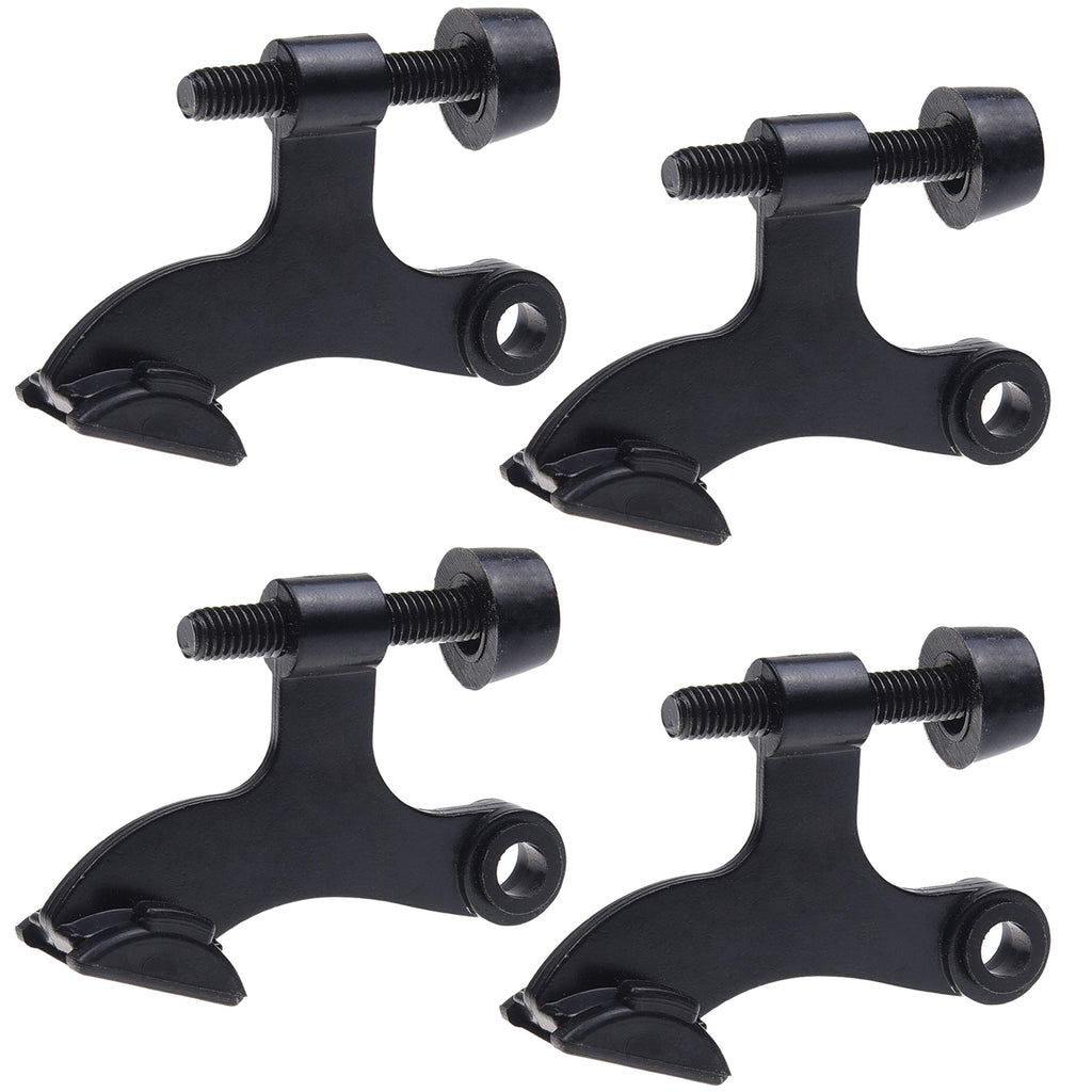 Kare & Kind 4X Nickel Hinge Pin Door Stoppers - Door Stops For Hinge - With Protective Bumper Tips - Easy To Install - Prevents