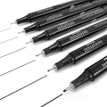 Zebra Zensations Technical Drawing Fineliner Pens - Full Set Of 6 Grades - Black Ink