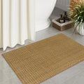 Seavish Washable Entryway Rug, 2x3 Brown Rug Boho Farmhouse Bathroom Rugs Layered Front Door Mat Indoor Entrance Cotton Woven Mo