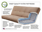 Kodiak Futons Lodge Futon, Suede Peat